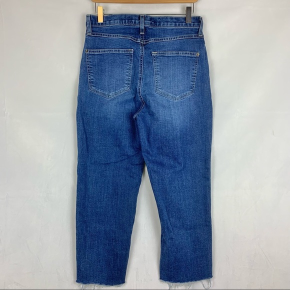 YOGA JEANS High Rise Straight Leg Raw Hem Sz 30 - Picture 2 of 6